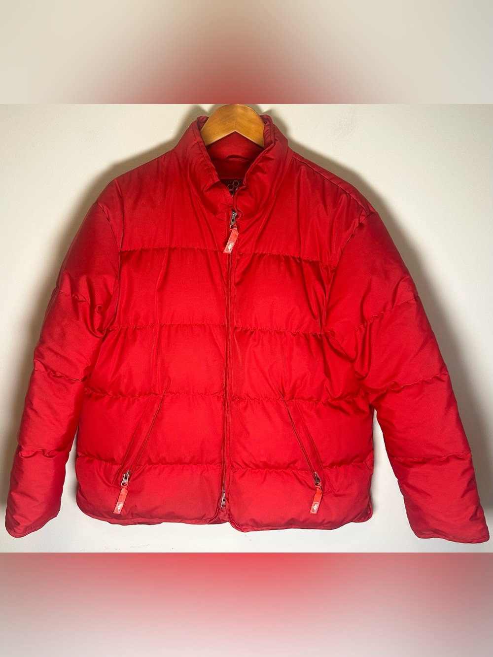 Vintage Roots System Down Insulated Puffer Coat Jacket Mens L Red Beaver Canada